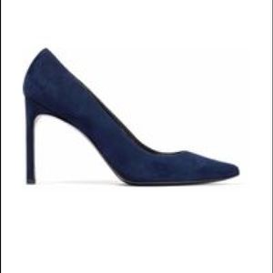 Stuart Weitzman Navy Suede Heels